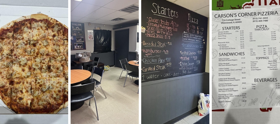 Carsons Corner Pizzeria and more Menu
